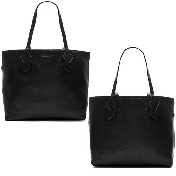 ❤️Sold❤️Marc Jacobs Black Leather Tote Bag - Picture 2 of 7